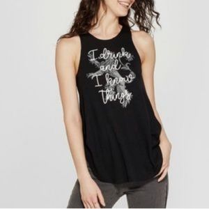 Game of Thrones Women's L I Drink and I Know Things Tank Top